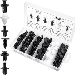 Car Retainer Clips Set 100PCS 6 Sizes Auto Door Trim Panel Bumper Push Rivet Cli