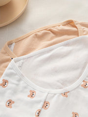 5pcs Cartoon Bear Pattern Triangle Panties for Girls 95% Cotton Underwear