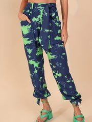 Women's Plus Painting Print High Rise Jogger Trousers