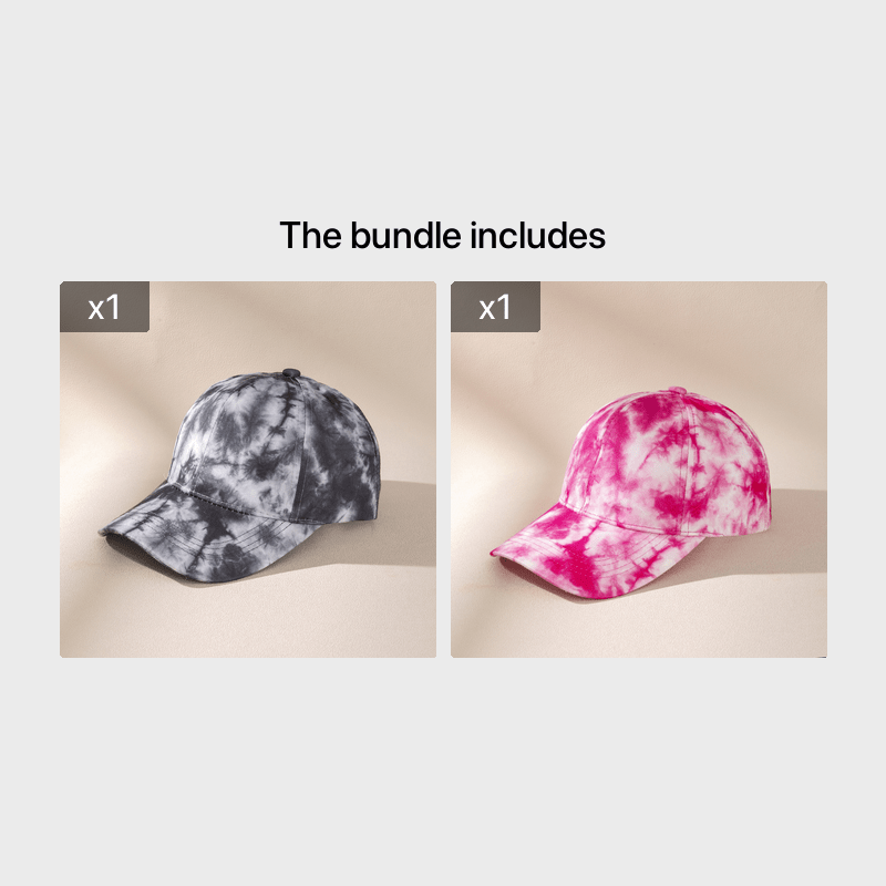 Tie Dye Y2K Baseball Cap Sports Sun Hat Men Dad Hats