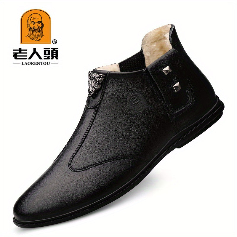 Men's Chelsea Boots With Fuzzy Lining
