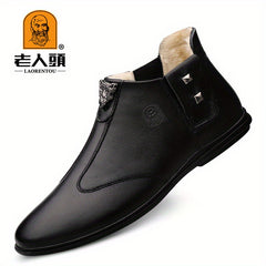 Men's Chelsea Boots With Fuzzy Lining