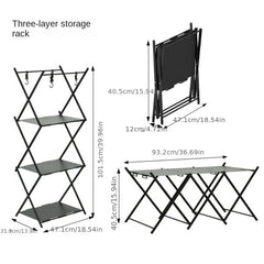 Portable Aluminum Alloy Table Storage Rack for Camping