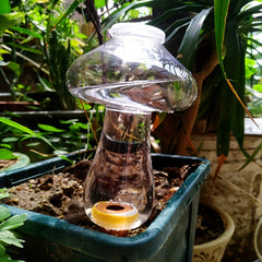 4pcs 300ML Self Watering Planter Insert Mushroom Shaped Automatic Plant Waterer