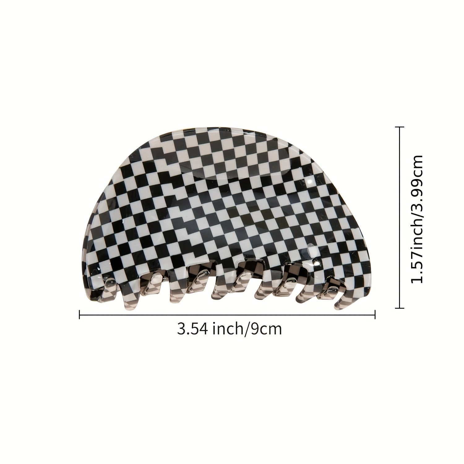 Checkered Pattern Acetate Hair Claw Shark Claw Hair Clip