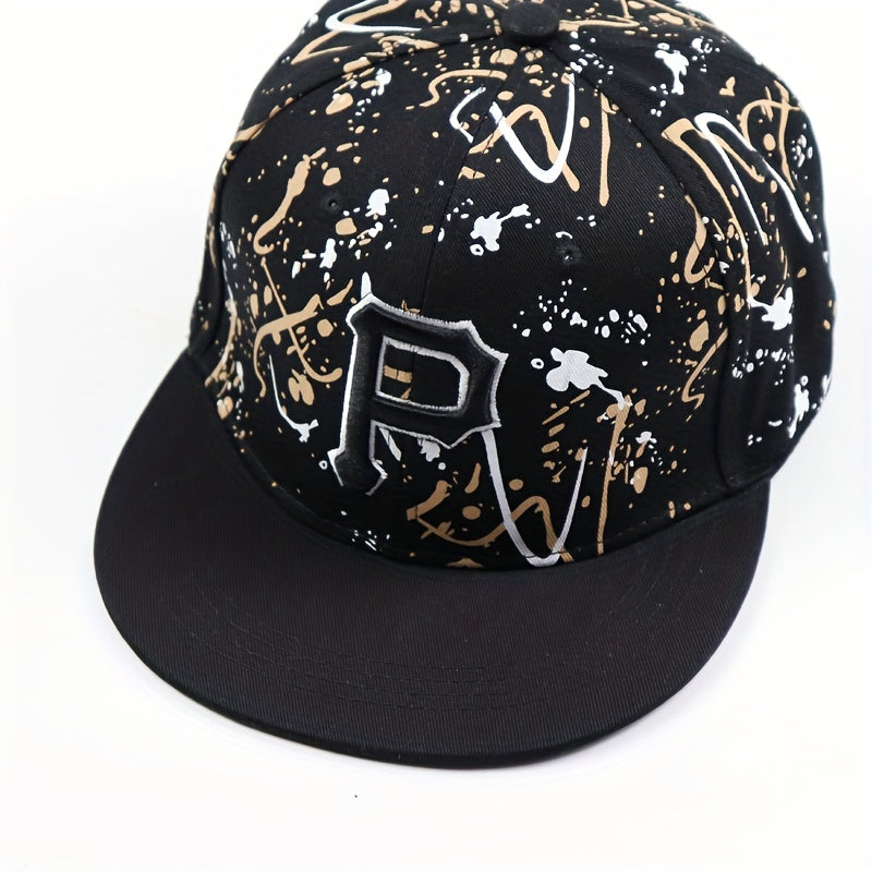 Letter Pattern Street Dance Hip hop Hat Flat Baseball Cap