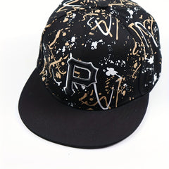 Letter Pattern Street Dance Hip hop Hat Flat Baseball Cap