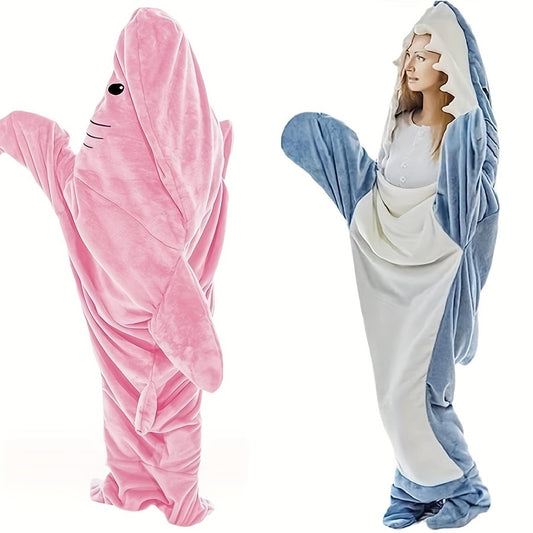 Funny Shark Blanket Warm Sleeping Bag with Hoodie