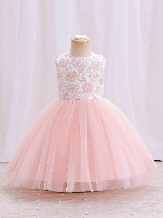 Girls Party Clothes Sleeveless Mesh Princess Dress