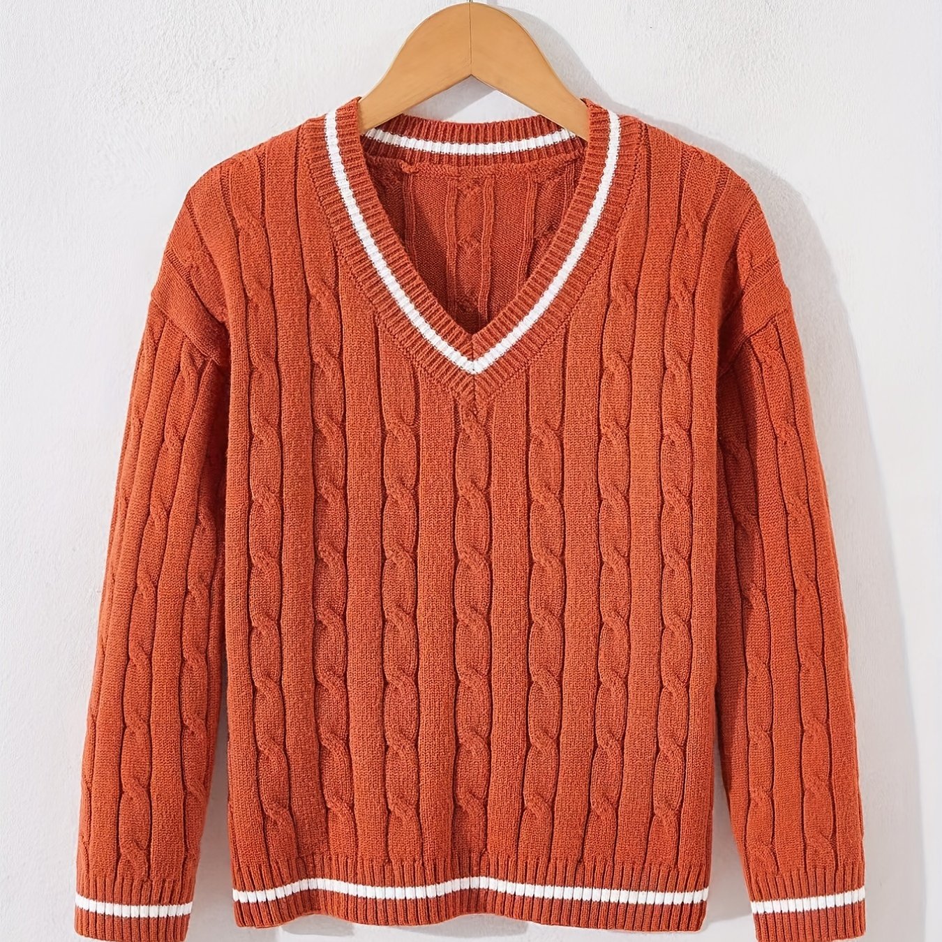 Kids Uniform Knitted Pullovers V-neck Sweaters School Clothes