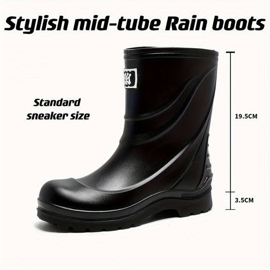 Waterproof Slip Resistant Durable Medium Calf Women's Rain Boots