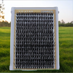 320Pcs Cluster Lashes 40D D Curl Mix 9-16mm Individual Eyelashes Clusters