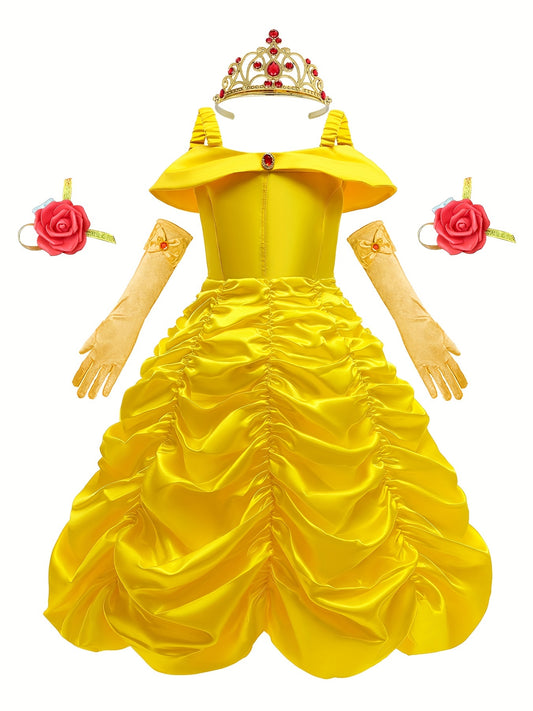 Girl's Princess Dress Party Costume with Accessories