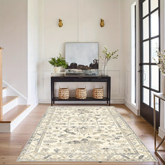 Persian Area Rugs Boho Soft Carpet Anti-Skid TPR Backing Vintage Floor Mat