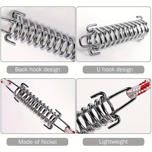 4pcs Stainless Steel Tent Spring Wind Rope Buckles for Camping