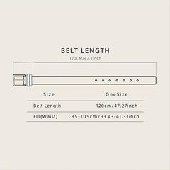 Men's Rhinestone PU Leather Belt for Holiday Party
