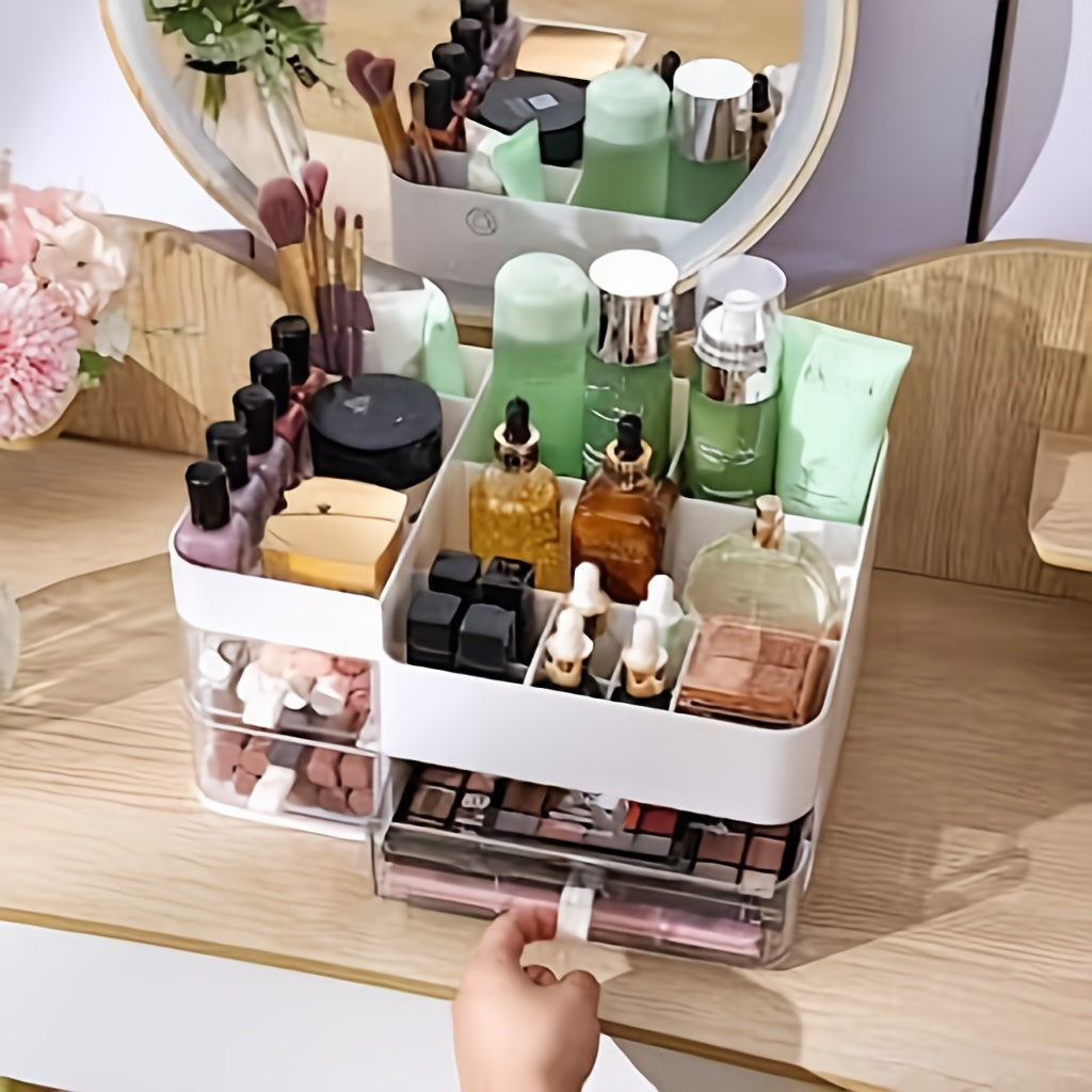 Cosmetics Organizer with Drawers Countertop Storage for Makeup
