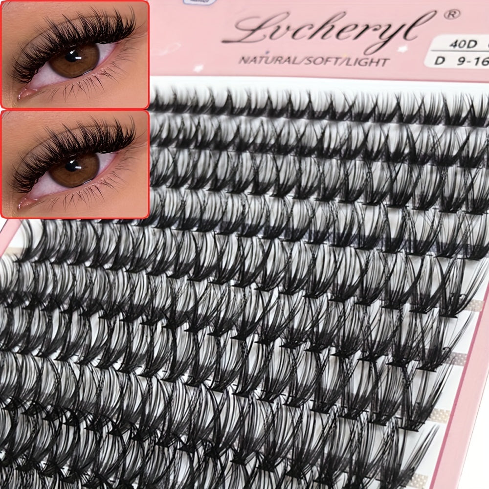 200 Clusters Soft Faux Mink Eyelash Ext. DIY Grafting 16mm Mixed Lengths
