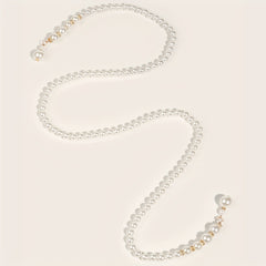 Faux Pearl Tassel Waist Chain Adjustable Pendant Chain Belt