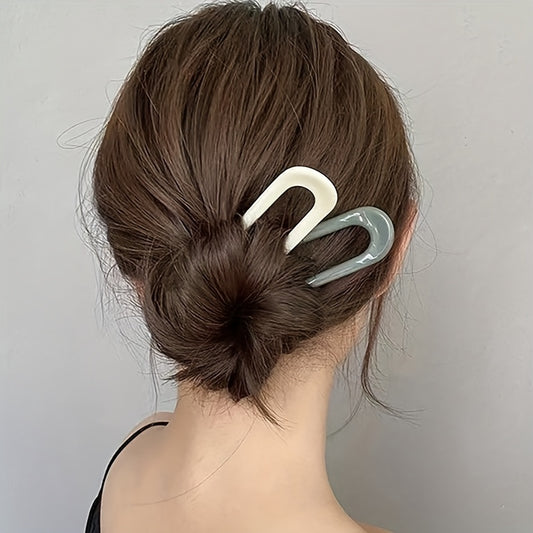 2pcs U Shaped Hair Pin Hair Bun Holder Hair Clip Hair Styling Accessories