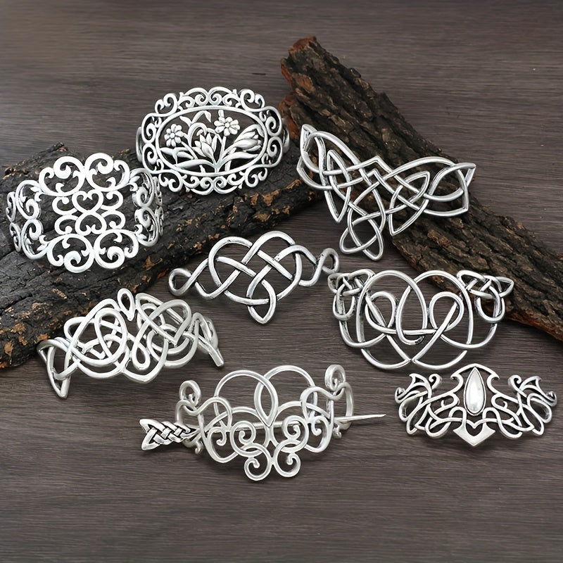 Viking Style Hairpin Celtic Crown Barrette Hair Accessories
