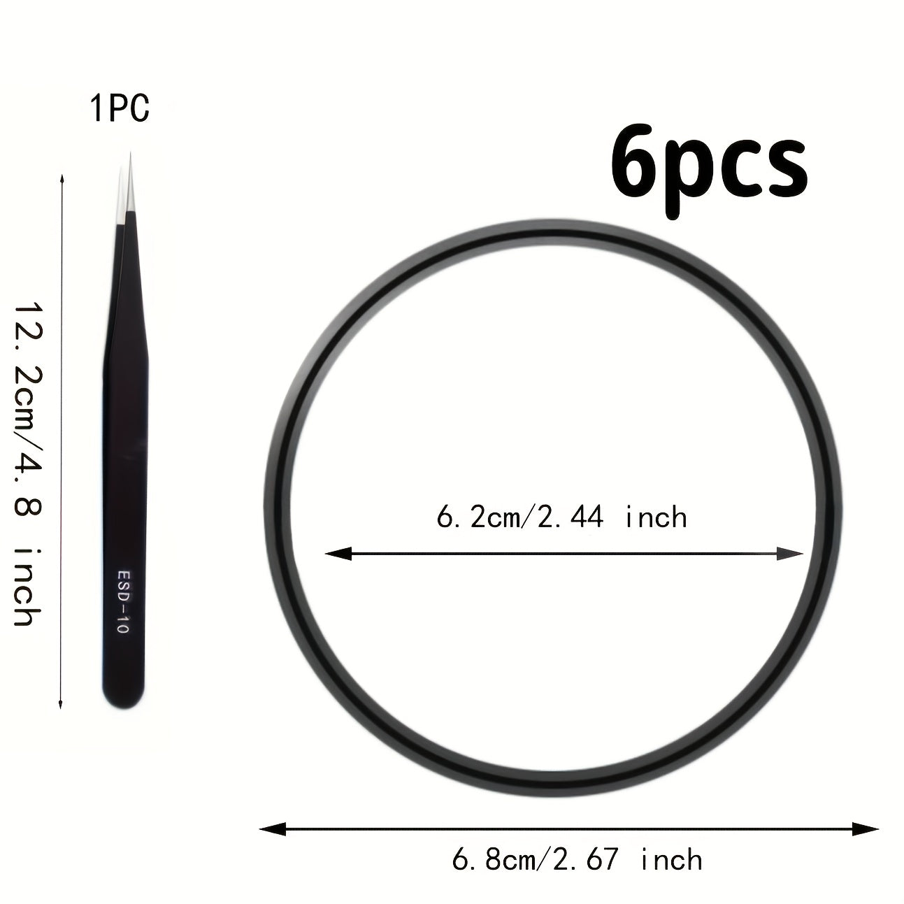 6-Piece Silicone Bottle Gasket Replacement Parts for Flat Bottom Cups