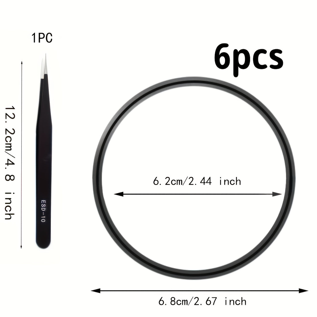 6-Piece Silicone Bottle Gasket Replacement Parts for Flat Bottom Cups