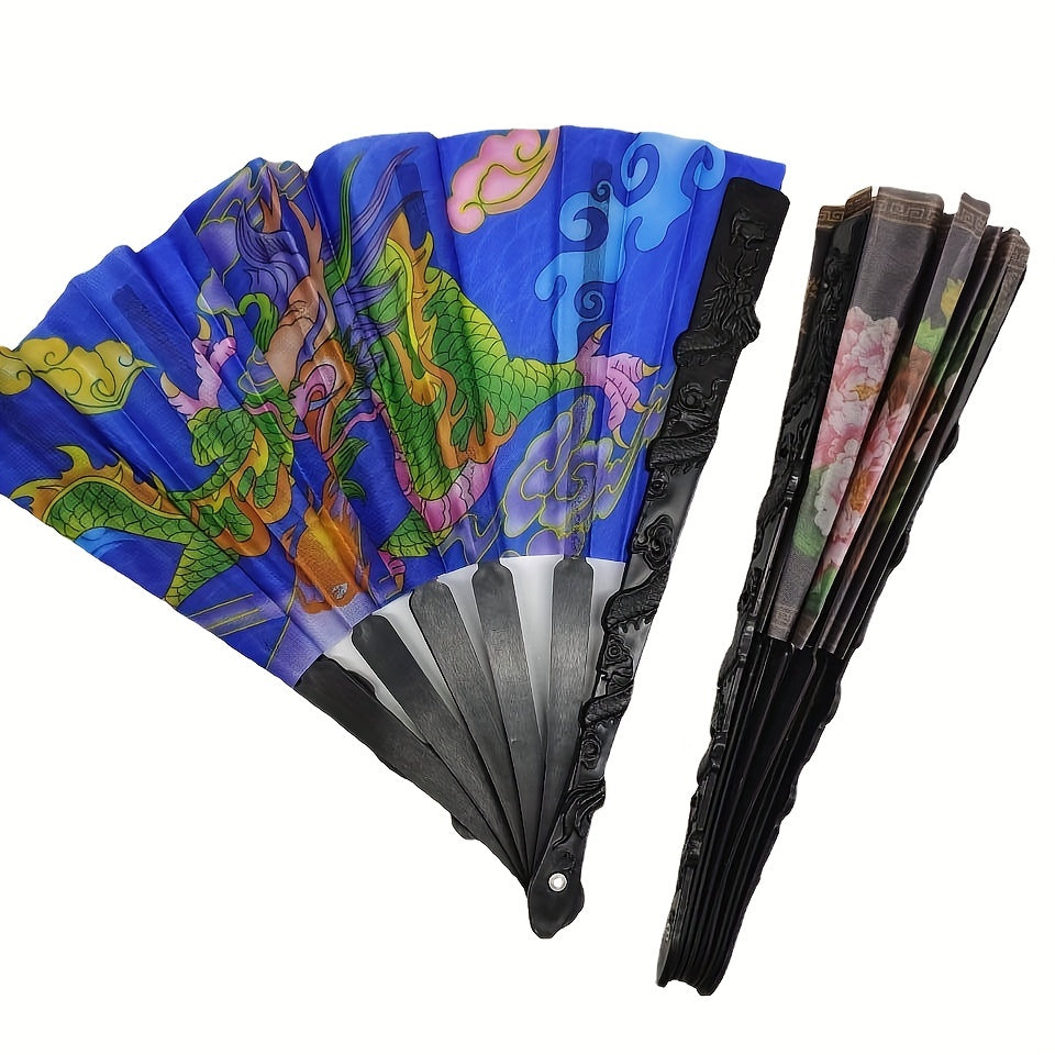 Colorful Cloth Ornament Fan for Women Photography