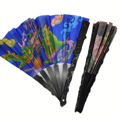 Colorful Cloth Ornament Fan for Women Photography