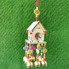 Mini House Wall Hanging Decor Wind Chime Bell for Kids Bedroom
