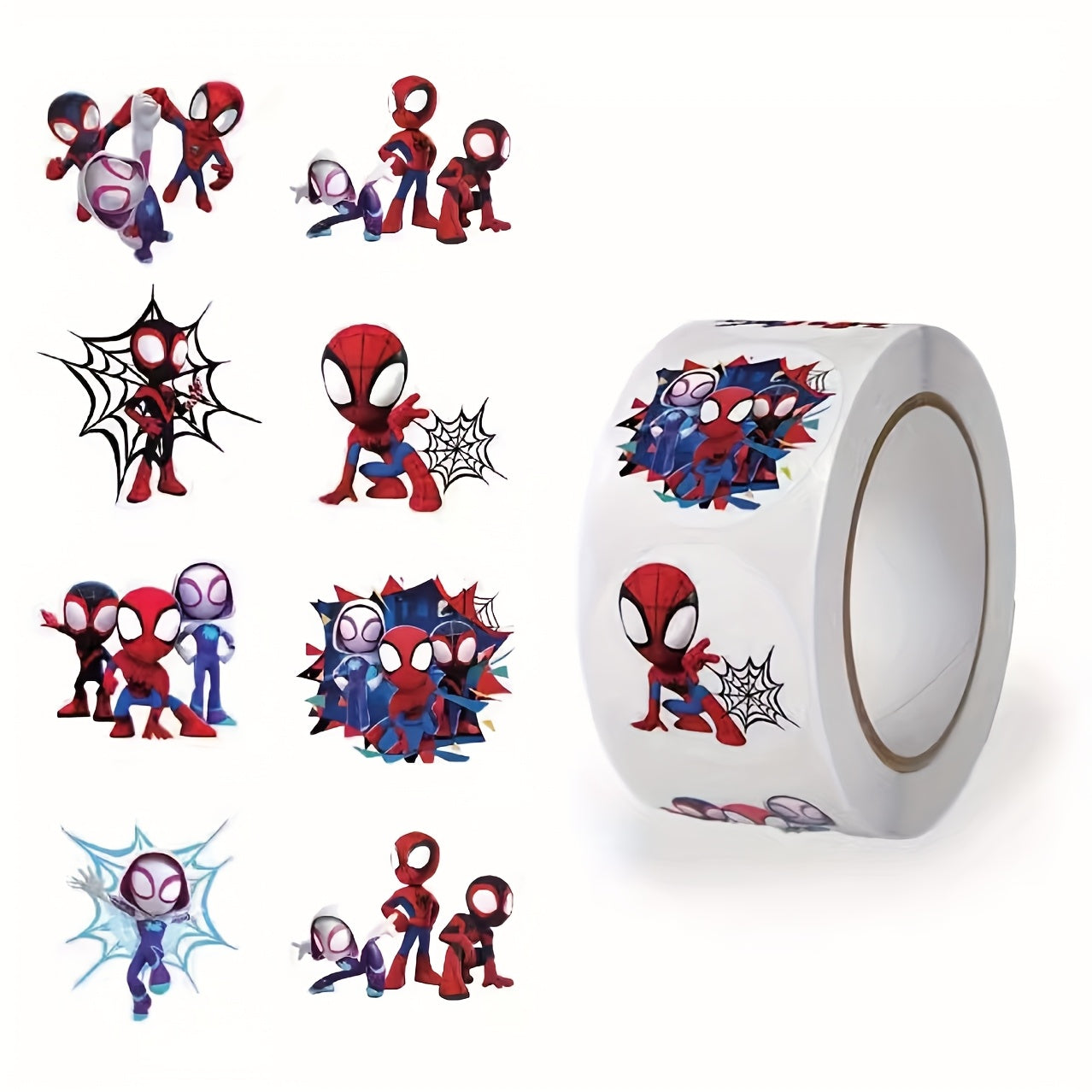 500pcs Spider Man Sticker Roll - DIY Decorative Graffiti Stickers