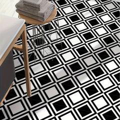 12pcs Moroccan Style Polygon Floor Tile Stickers
