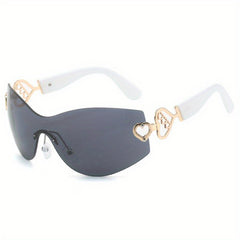 Y2K Heart Hinge Sunglasses Gradient Lens UV400
