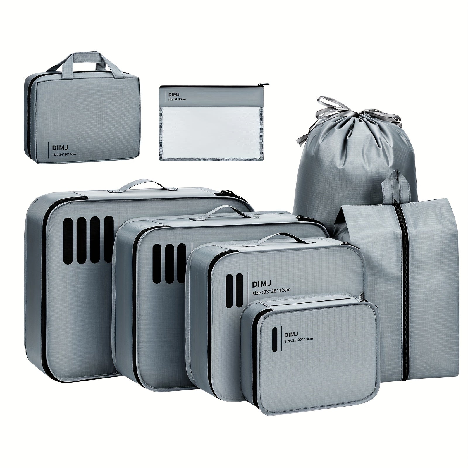 8 Pcs Packing Cubes For Travel Luggage Organizers Lightweight Travel Bags