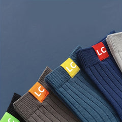 Men's Solid Crew Socks Breathable Comfy Casual Unisex Outdoor All Seasons