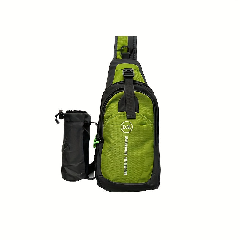 Casual Crossbody Backpack with Water Bottle Holder