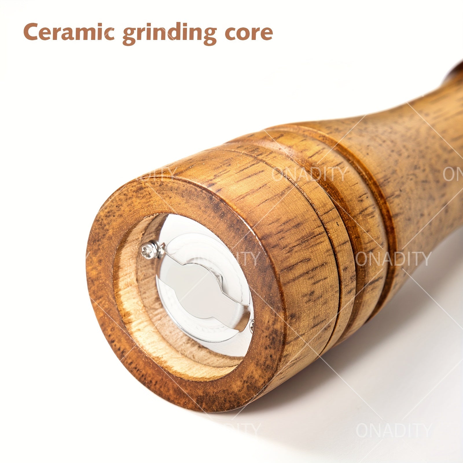 Wooden Pepper Grinder Manual Spice Mill Reusable Bottle BBQ