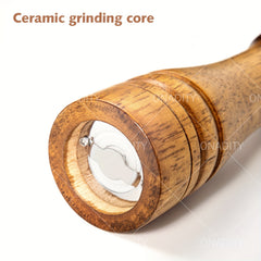 Wooden Pepper Grinder Manual Spice Mill Reusable Bottle BBQ