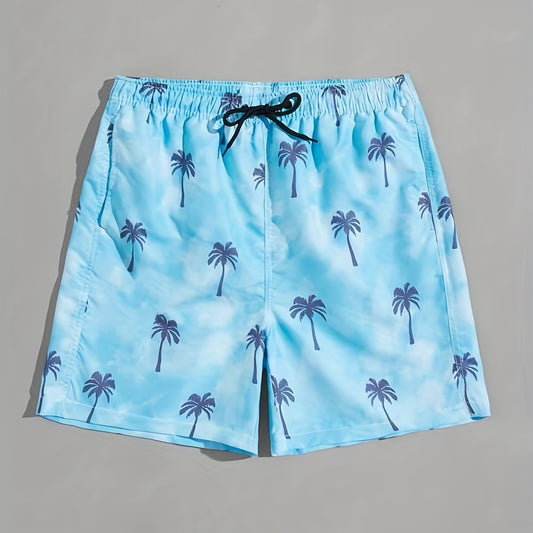 Men's Palm Tree Beach Shorts - Summer Outing Style