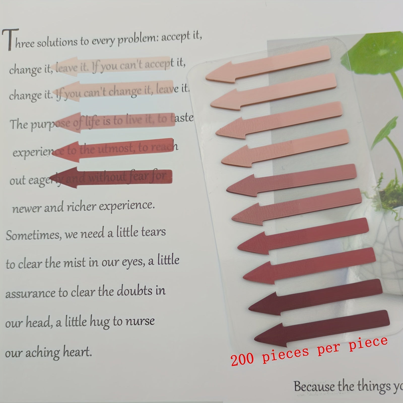 Colorful Arrow Index Stickers Transparent Sticky Notes