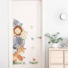 Cartoon Peep Animals Wall Stickers Elephant Giraffe Rabbit Vinyl Decal