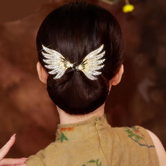 Glitter Wings Headband Elastic Bun Maker Girls Princess Style Hair