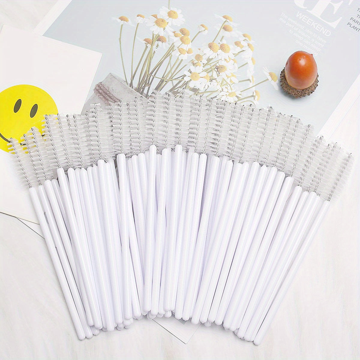 50PCS Crystal Mascara Wands for Makeup Eyelash Extensions