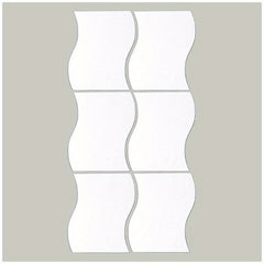 6pcs 3D Wavy Mirror Wall Stickers DIY Home Decorative Acrylic Mirror Wall Decor