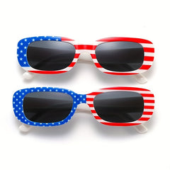 Flag Patterned Driving Glasses Sun Protection Fishing Sunglasses