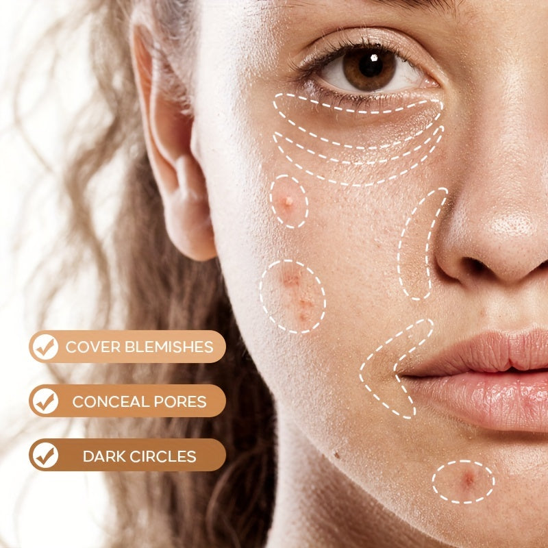 2pcs Flawless Skin Concealer Full Coverage Long lasting Waterproof