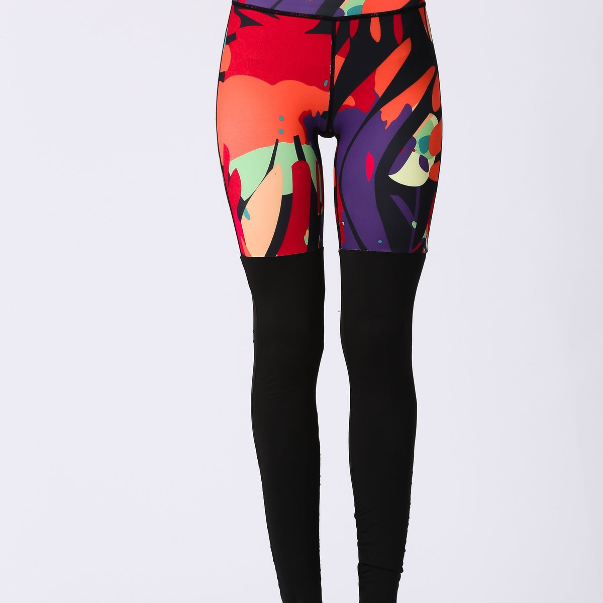 Colorblock High Waist Yoga Pants Slim Fit Butt Lifting