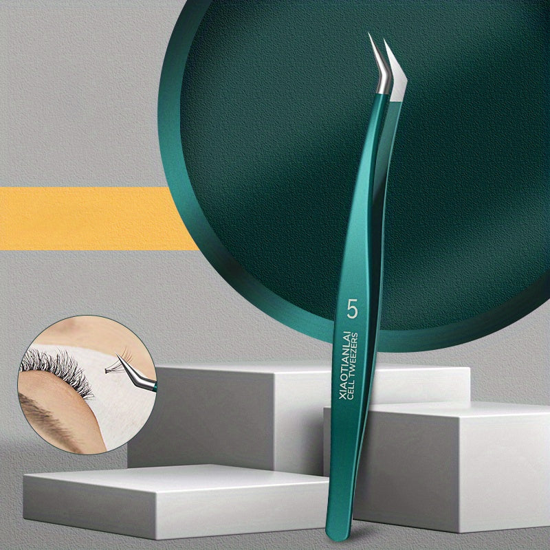 Stainless Steel Eyelash Extension Tweezers - Professional Lash Tweezers