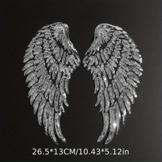 Sequin Wings Patches, Embroidered Badges Clothes DIY Decoration Sticker