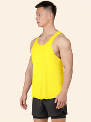 Men's Solid Tank Top Quick Dry Stretch Sleeveless Shirt